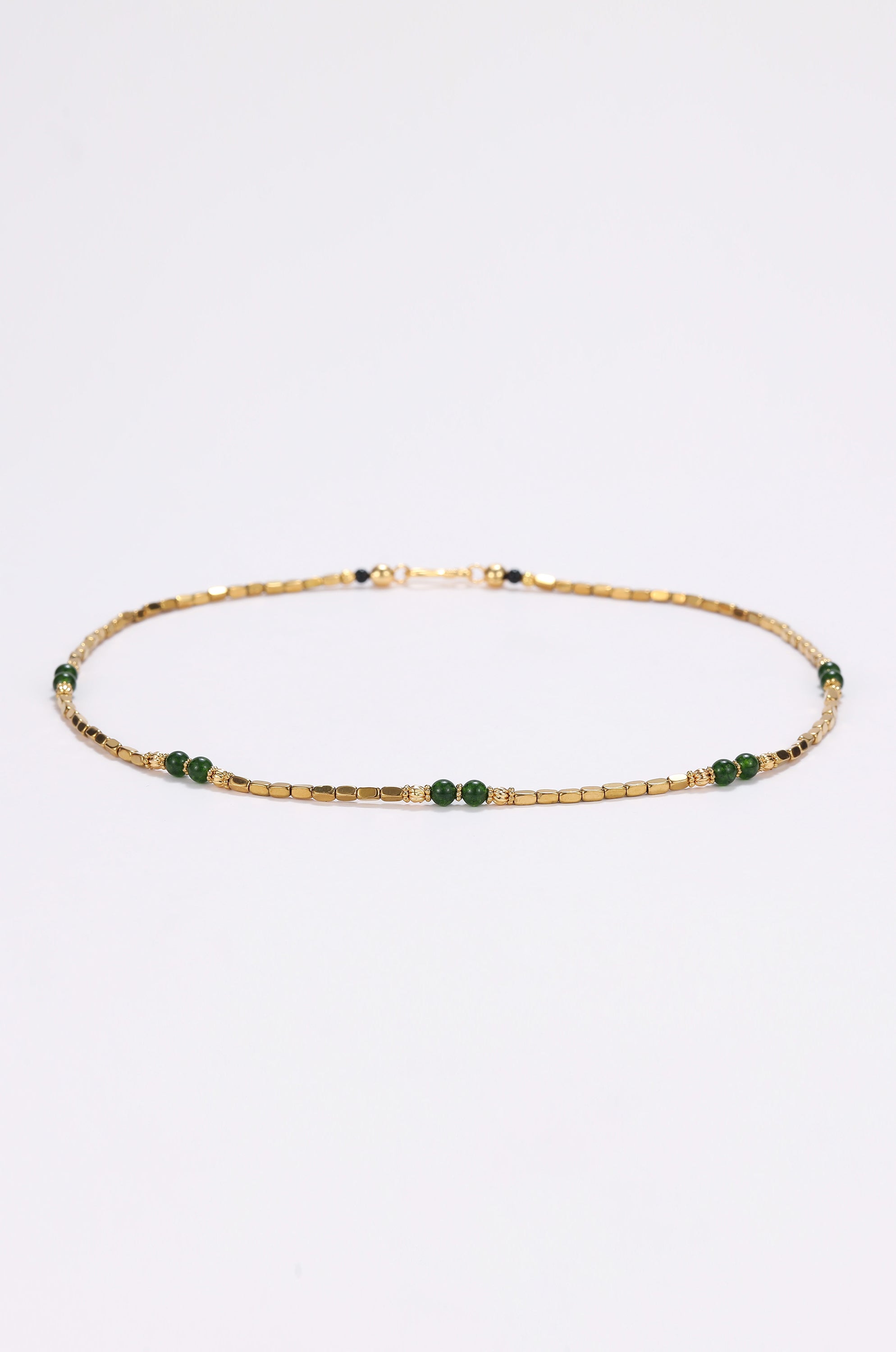 Aurea gold-plated malachite necklace