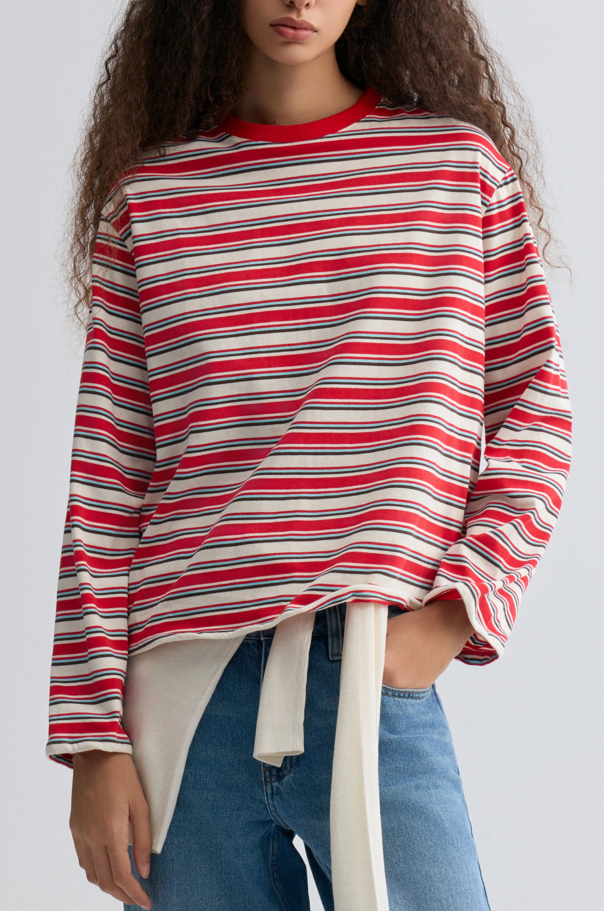 Shapeable Stripe T-shirt Red and Blue