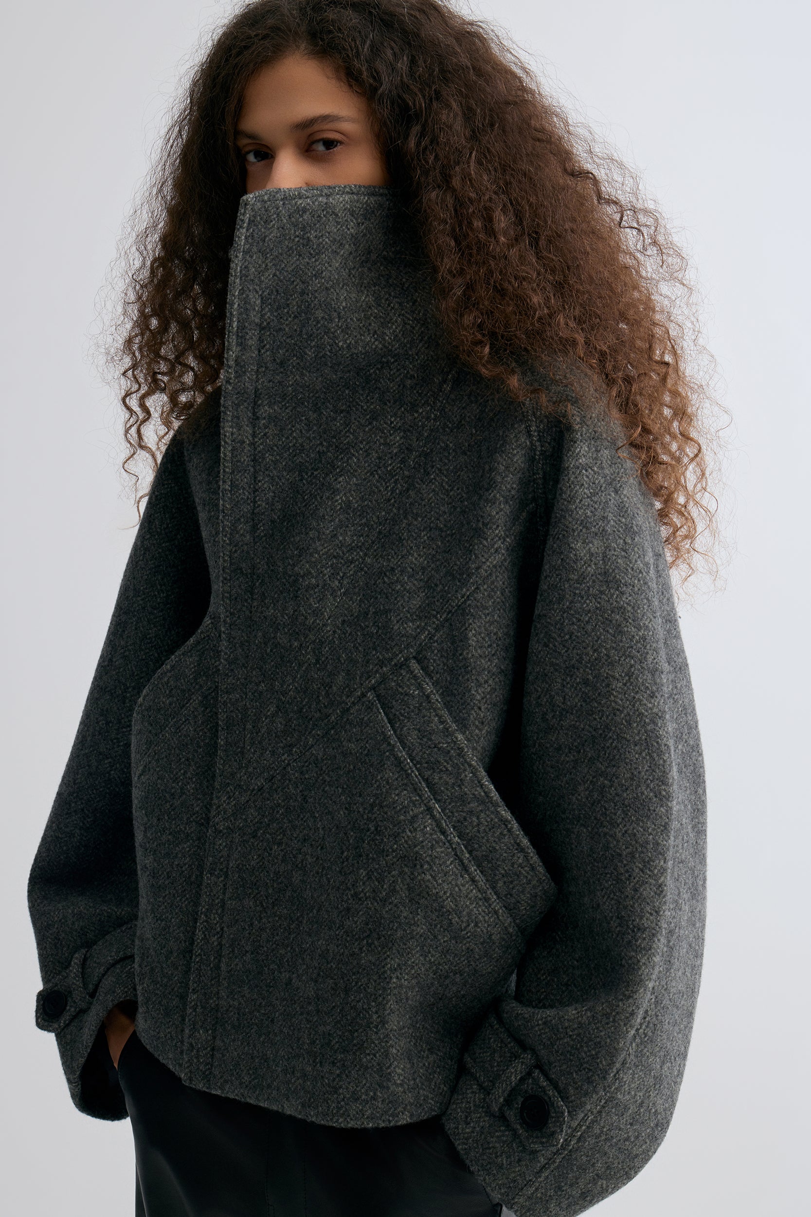 Retro Herringbone Wool Jacket