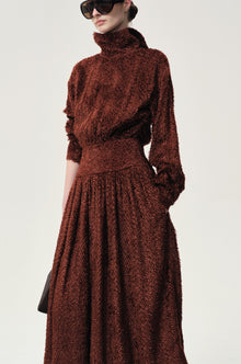 Brushed Trompe-l'œil Dress Cranberry