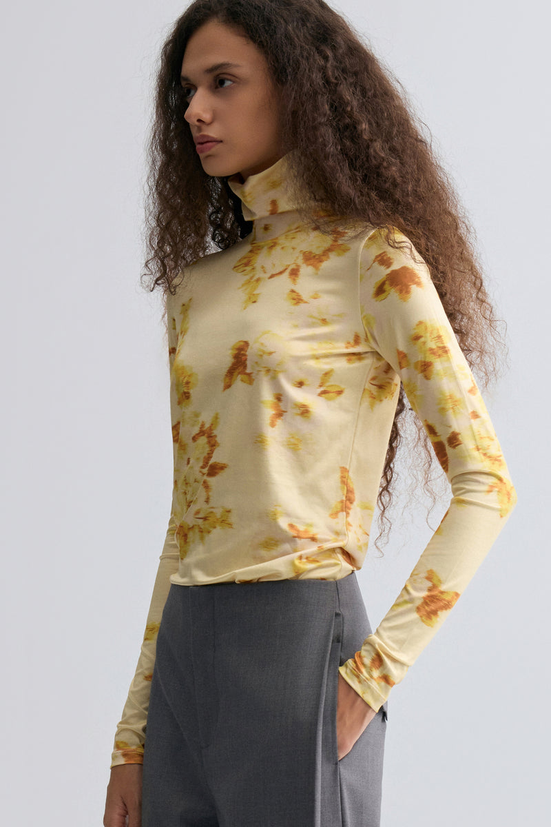 Rosetta Long Sleeve Turtleneck Top Vanilla