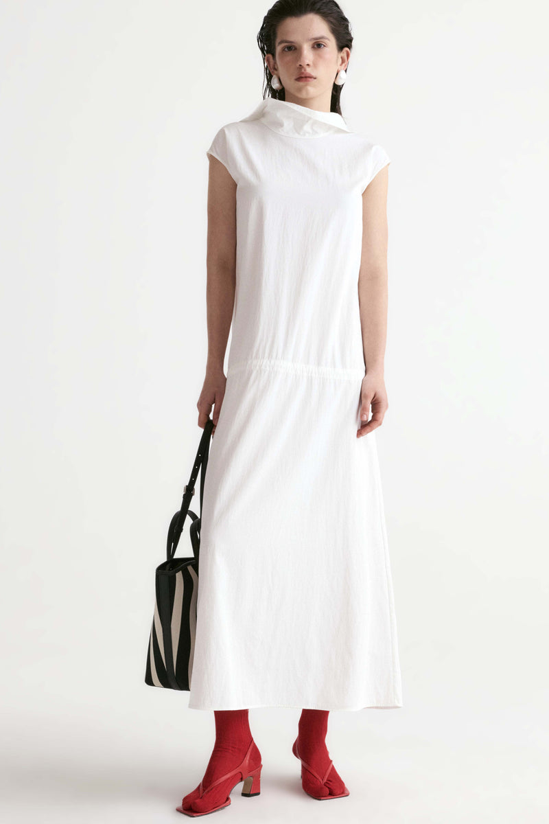 Amalfi Elasticated Dress-White