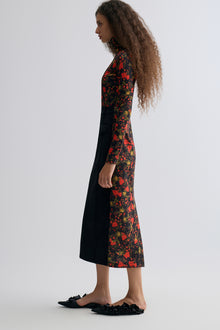 Deconstructed Printed Wool Dress