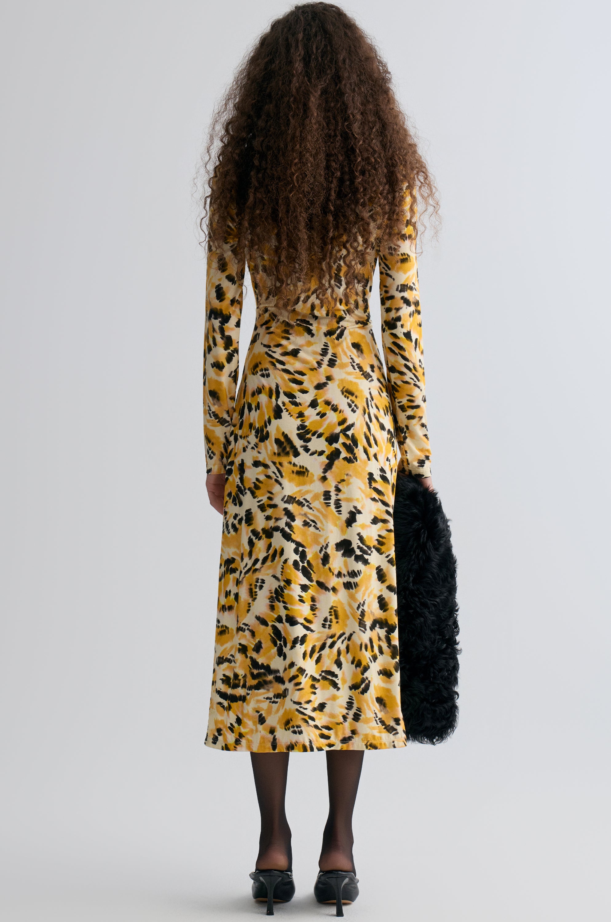 Savanna Turtleneck jersey maxi dress