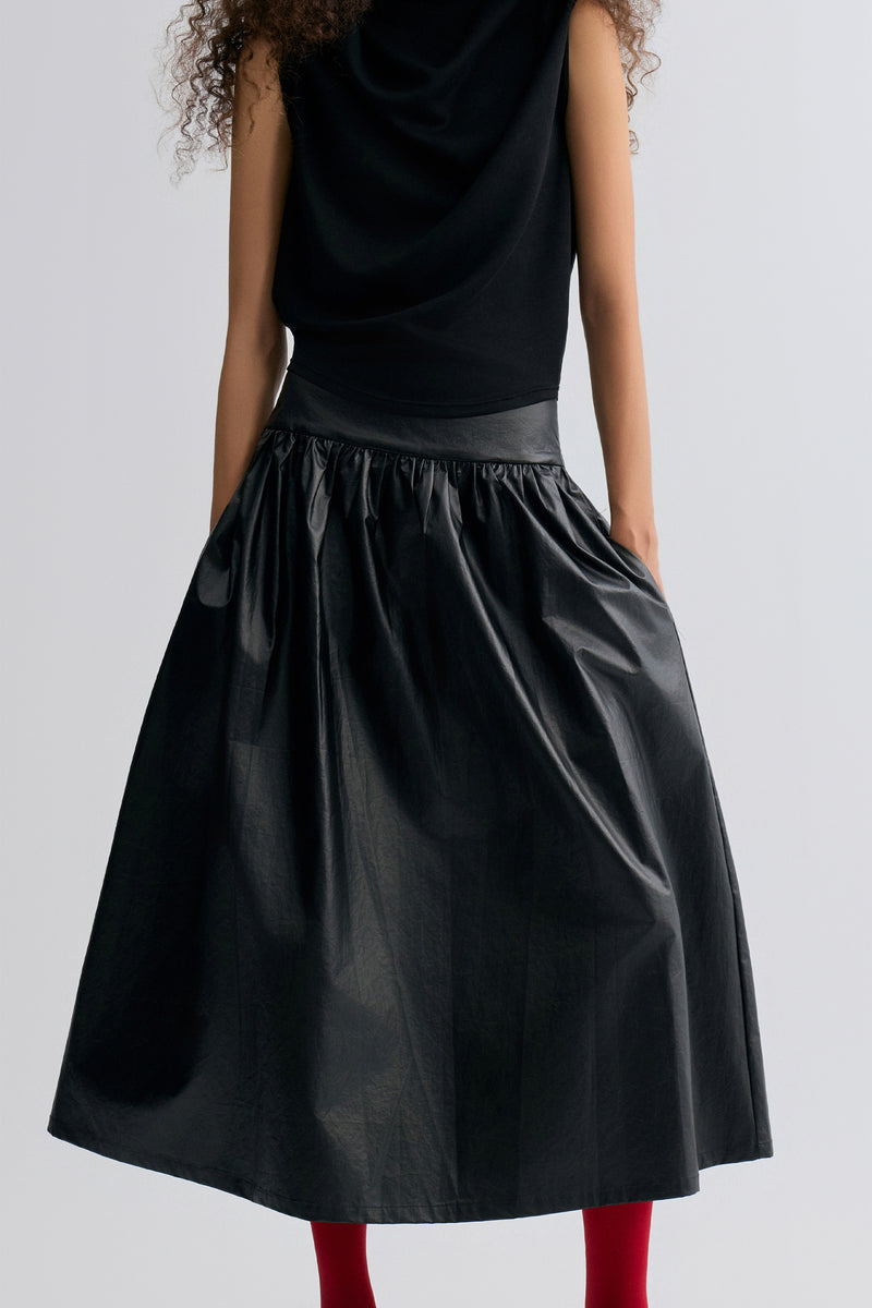 Waxed Cotton Full Skirt