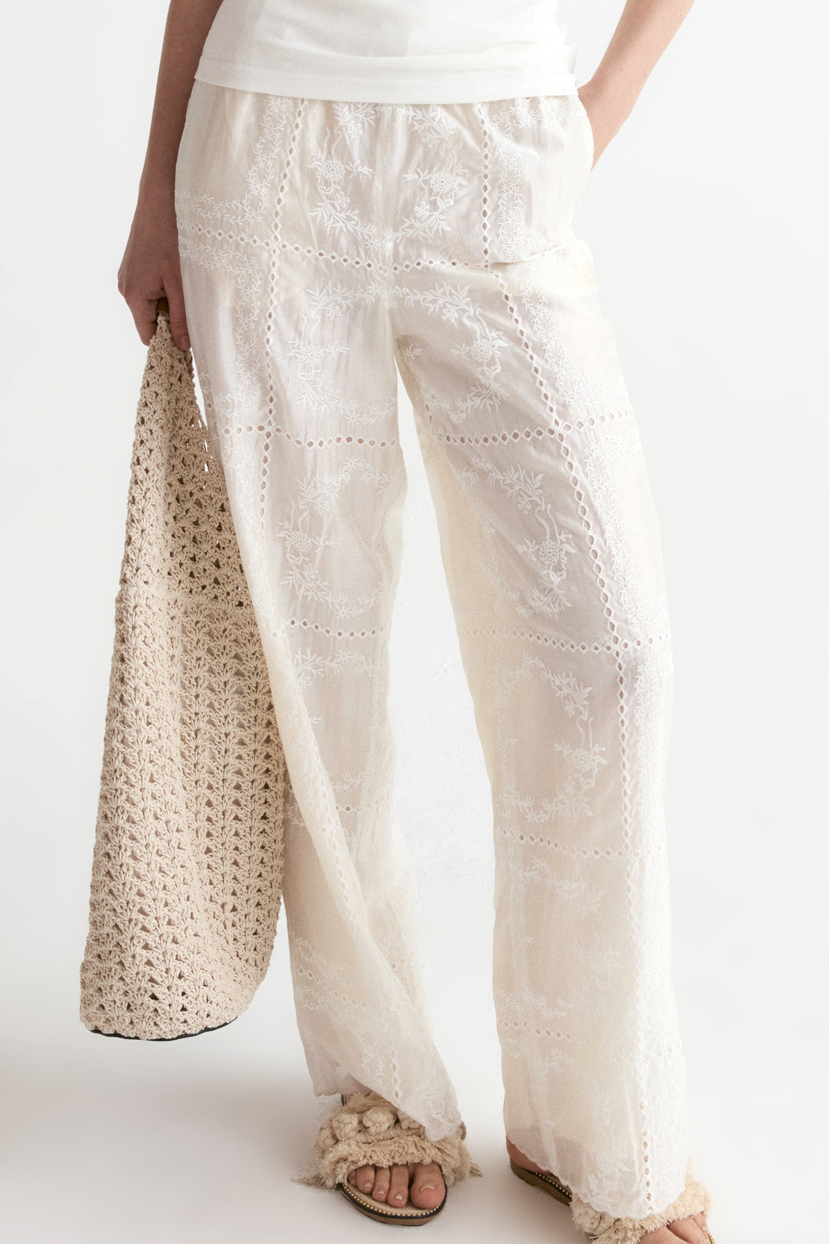 Cutwork Embroidery Trousers
