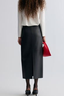 Kate Leather Column Skirt