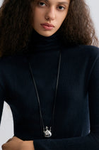 Flask-shaped Pendant Necklace Silver