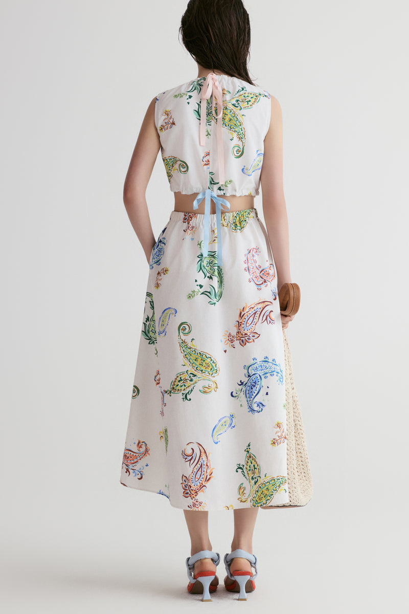 Santorini Paisley Maxi Dress