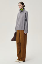 Vicky Turtleneck in Wool and Cashmere Grey Melange