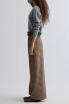 Check Wide-leg Trousers