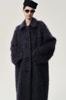 Modernist Mohair Coat Midnight