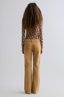 Corduroy Flared Trousers Sand