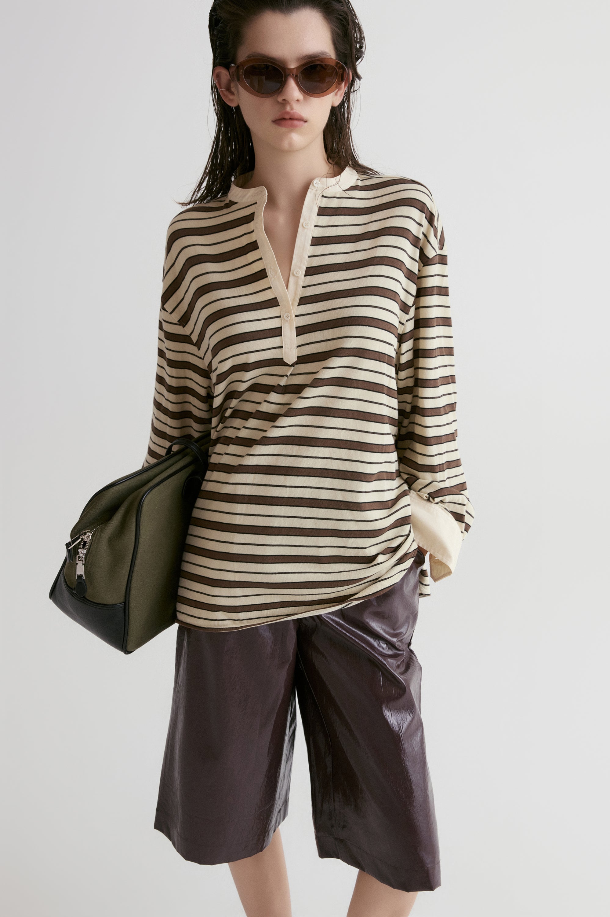 Long-Sleeve Striped T-shirt