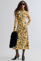 Savanna Turtleneck jersey maxi dress
