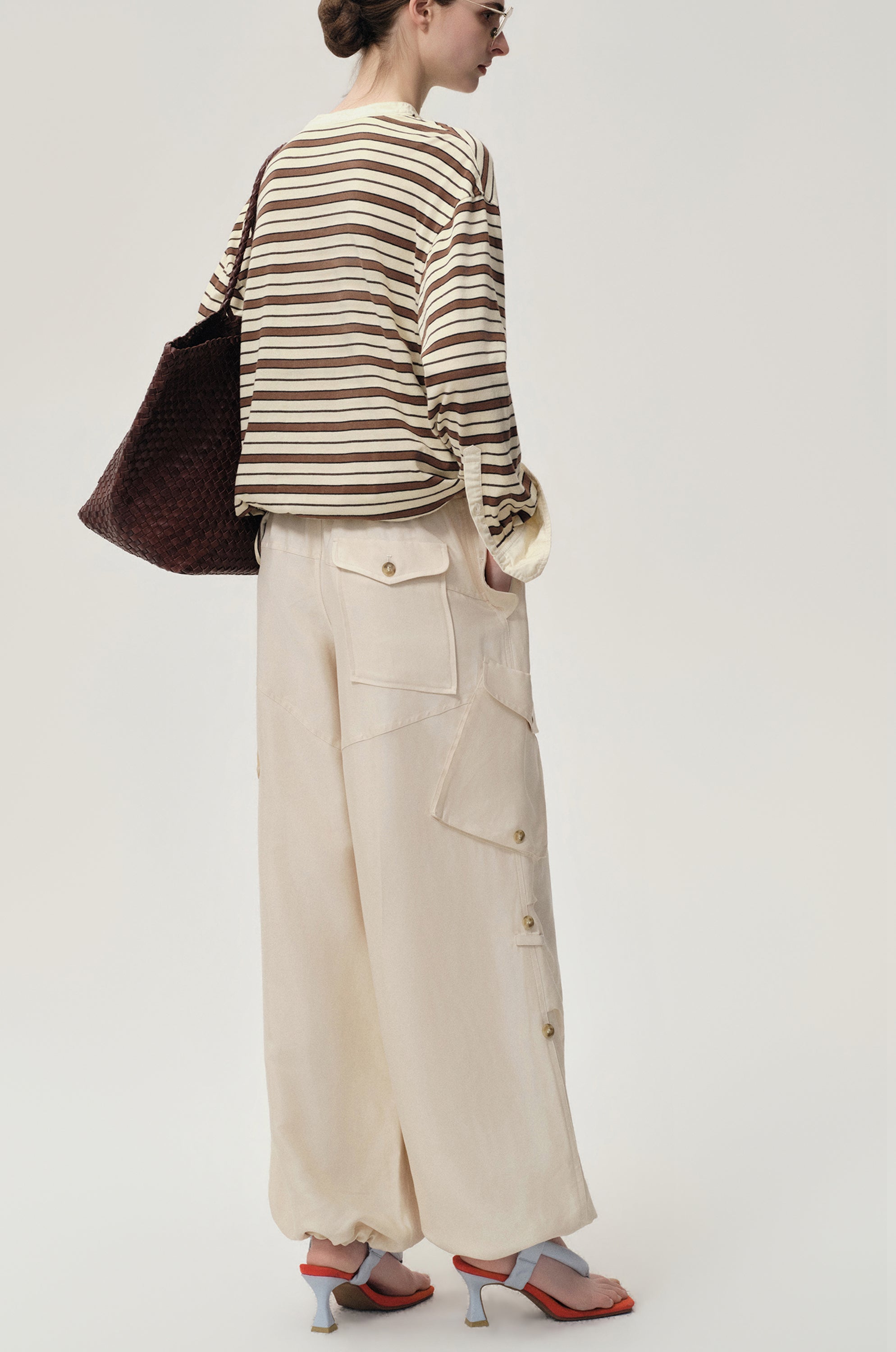 Drift Baggy Cargo Trousers Porcelain