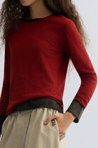 Cloudlike Knit Soft Crewneck Ruby Red