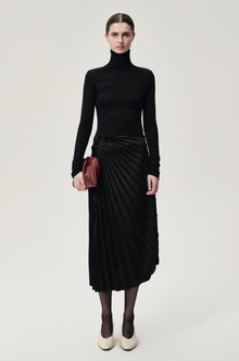 Open-back Wool Jersey Top Black