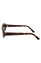 Audrey Oval-frame Sunglasses-Havana brown