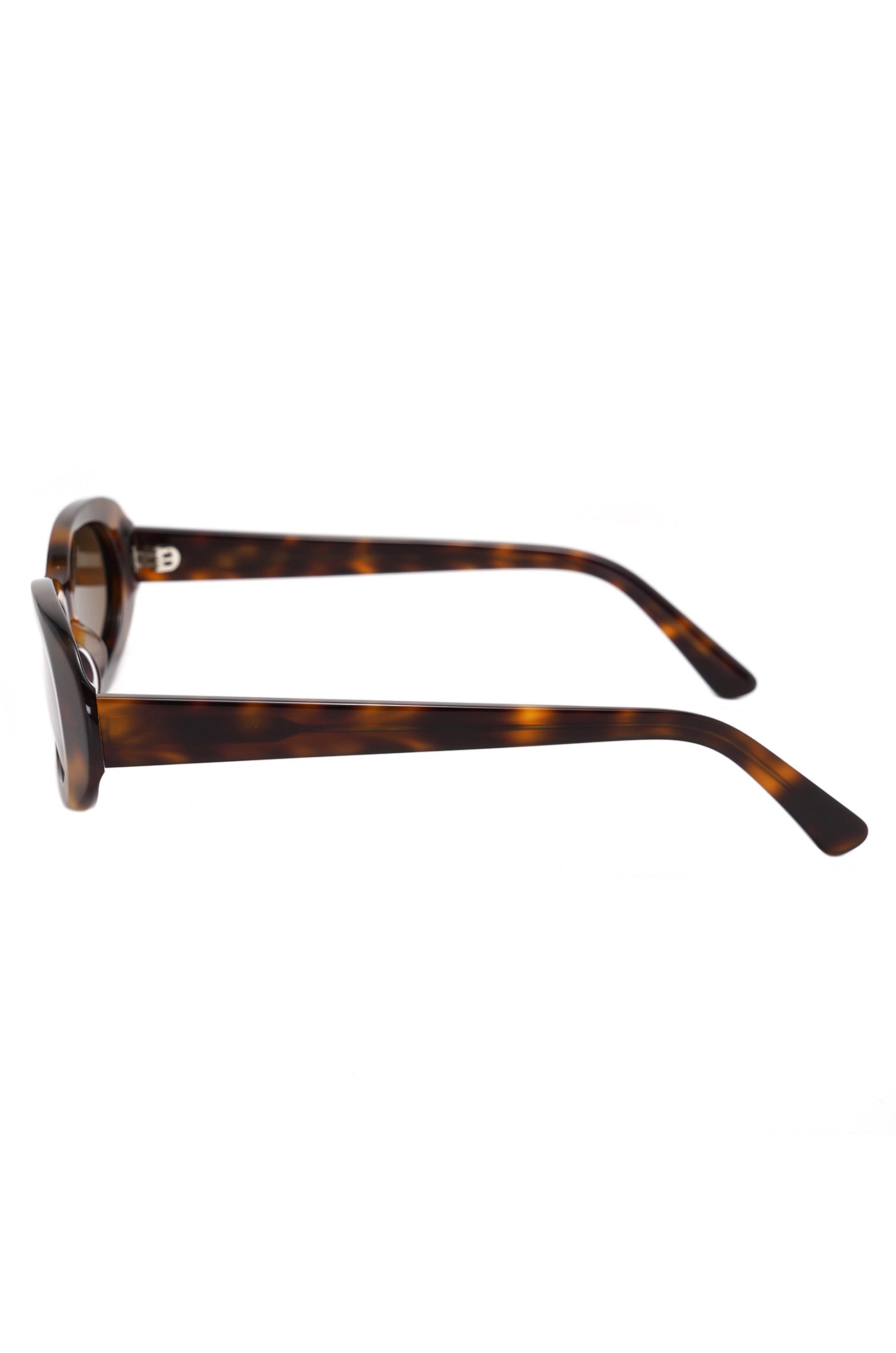 Audrey Oval-frame Sunglasses-Havana brown