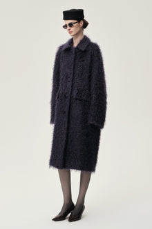 Modernist Mohair Coat Midnight
