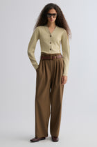 Relaxed Gabardine Trousers Pepper