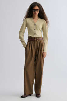 Relaxed Gabardine Trousers Pepper