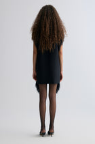 Side-Trim Wool Dress