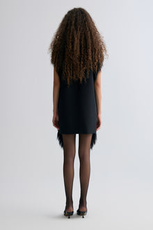 Side-Trim Wool Dress
