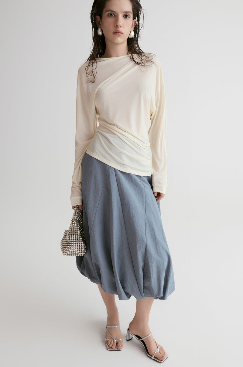 Amalfi Ballon Skirt-Ultimate Gray