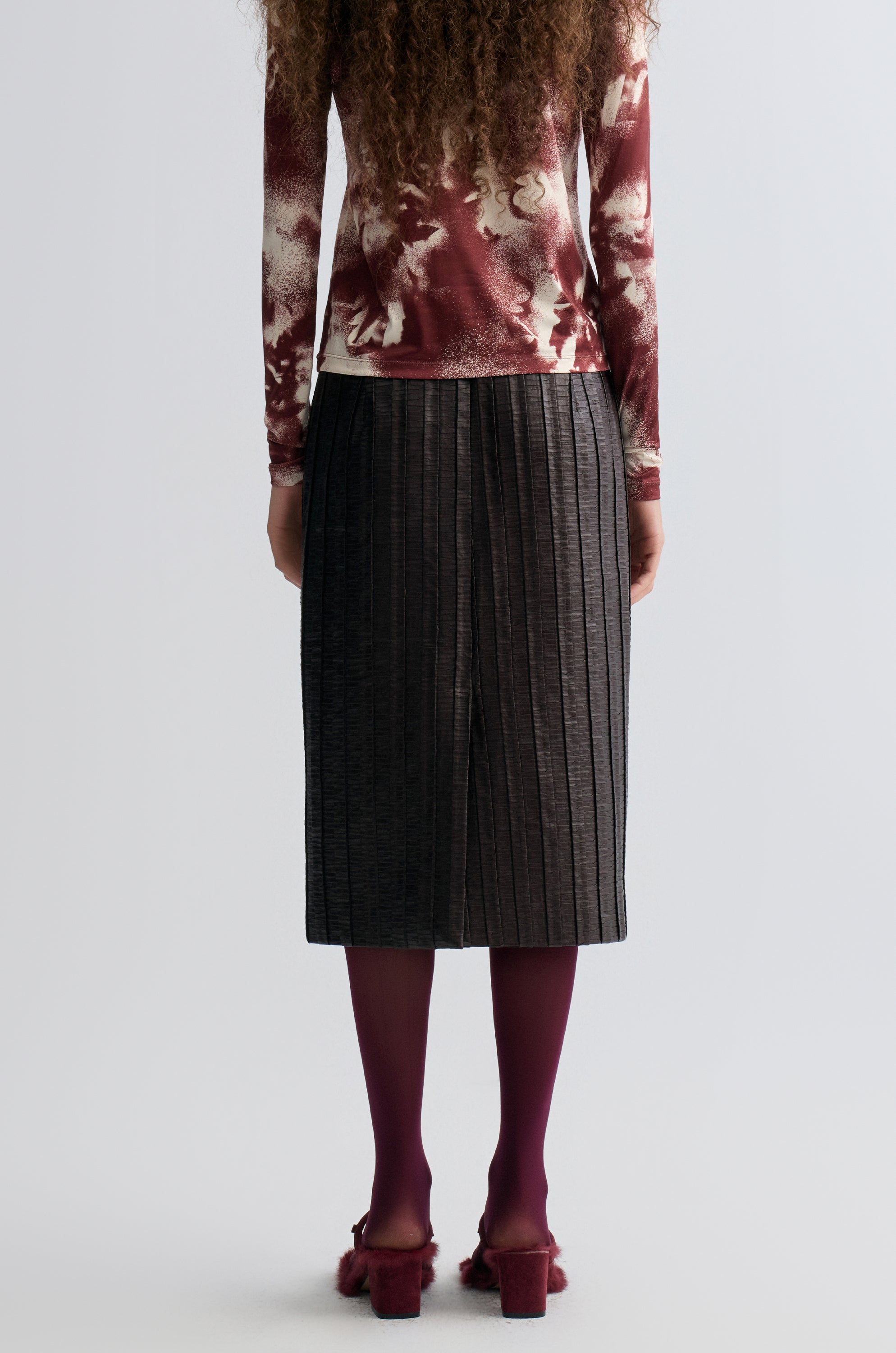 Snake Faux Leather Skirt
