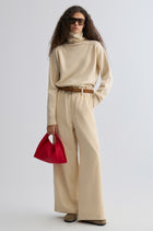 Wool and yak-blend Turtleneck Ivory