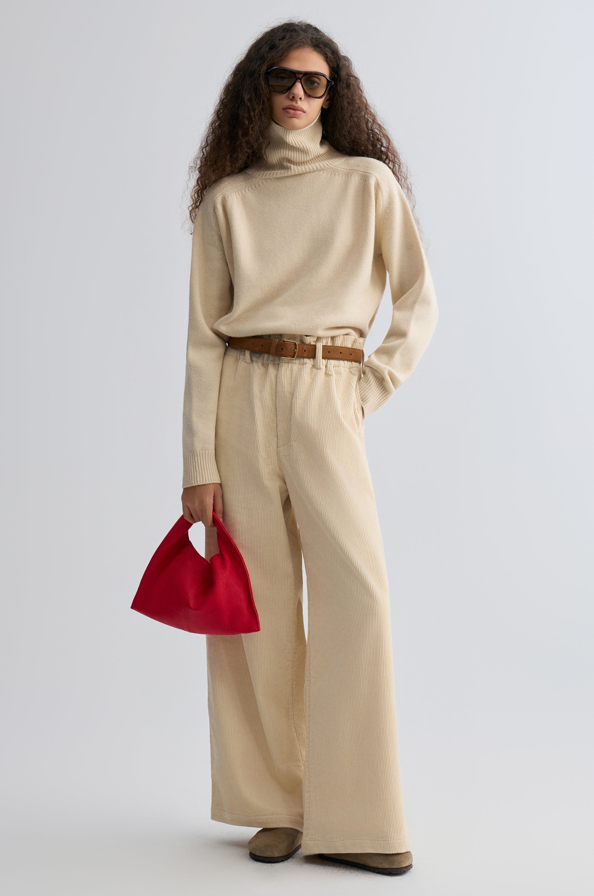 Wool and yak-blend Turtleneck Ivory