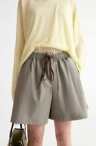 Double Waist Short-Sage