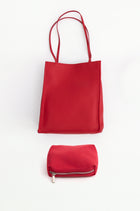 Metro Tote Bag in Leather Ruby Red