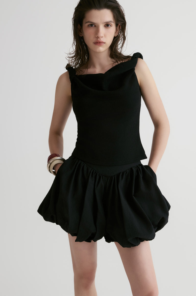 Amalfi Bubble Short-Black