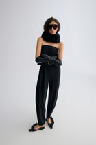 Verve Toscana Shearling Scarf Black