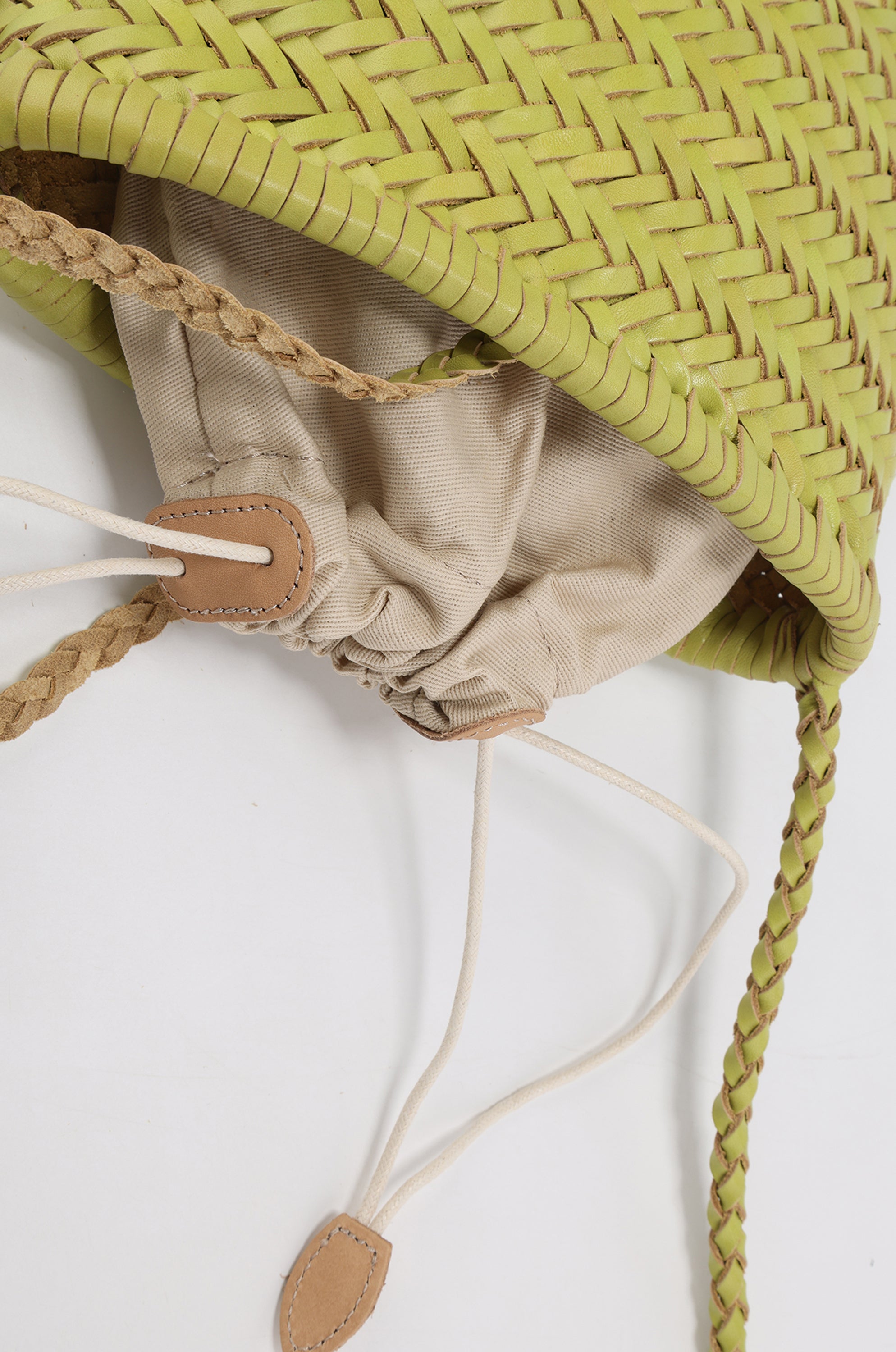 Brise Woven Small Cabas Lemon