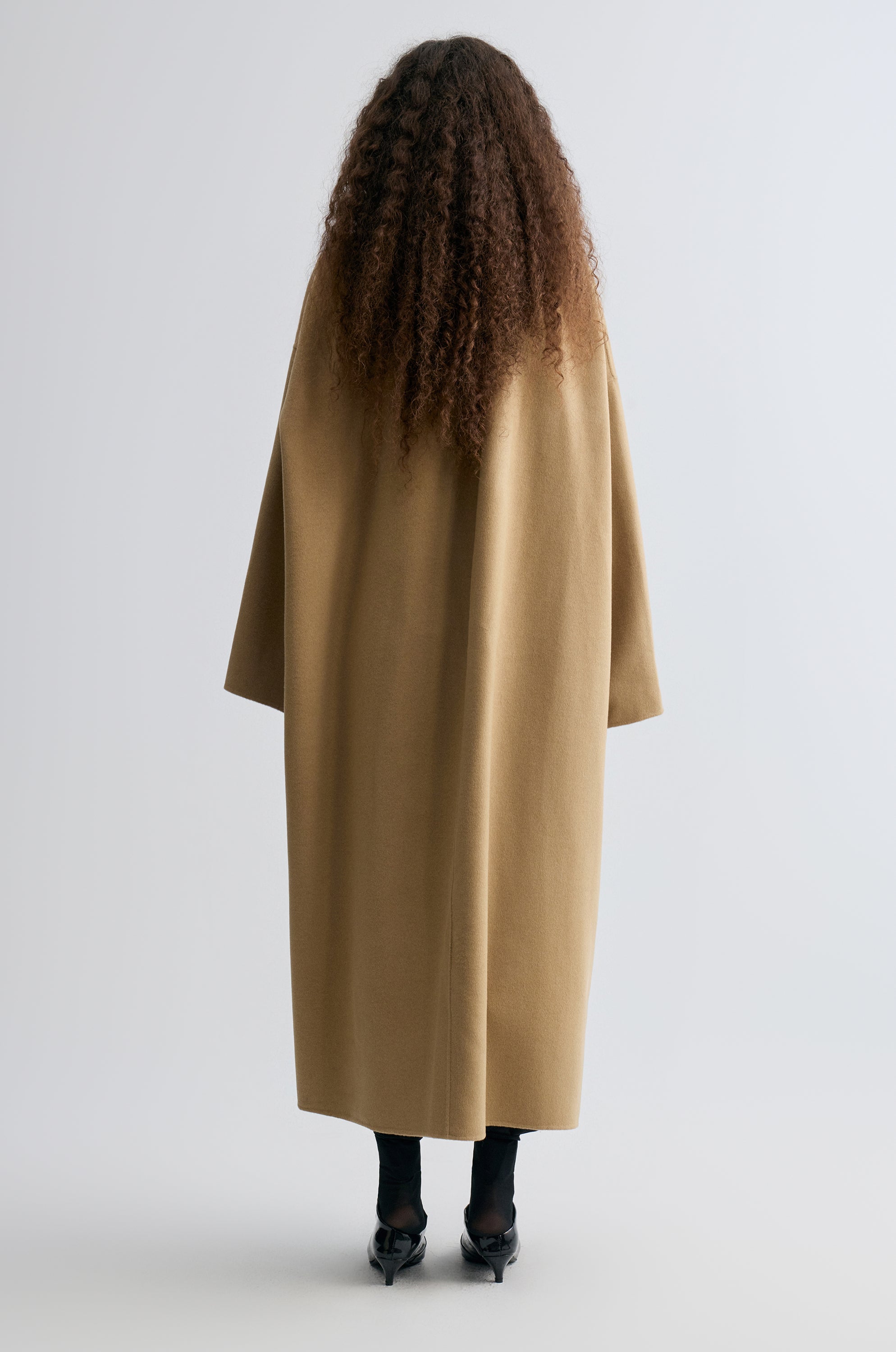 Oversized Double-faced Scarf Coat Hazel