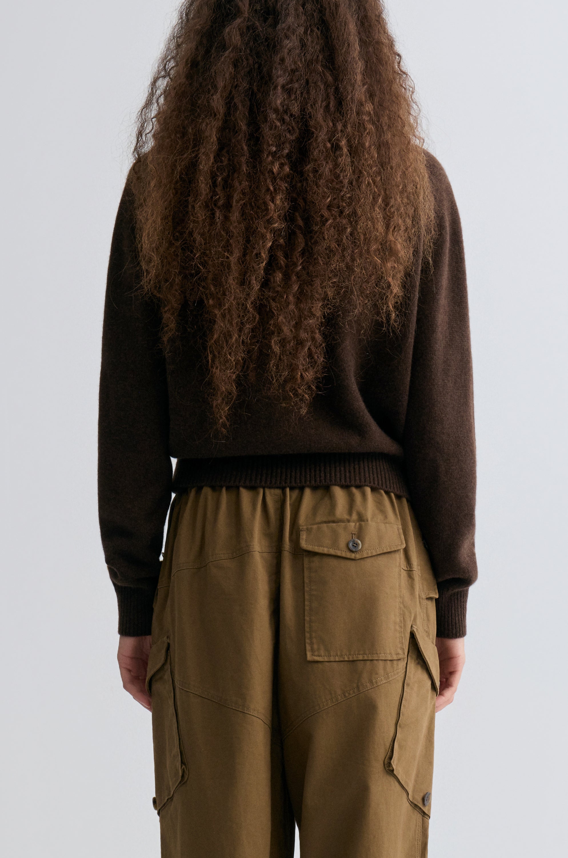 Wool and yak-blend Turtleneck Coffee Brown