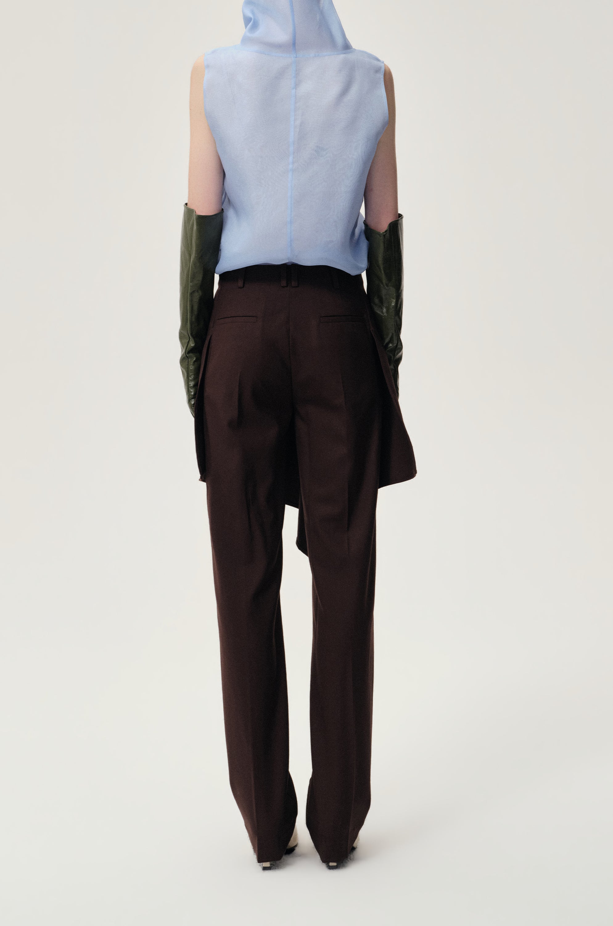 Layered Skirt Trousers Rum