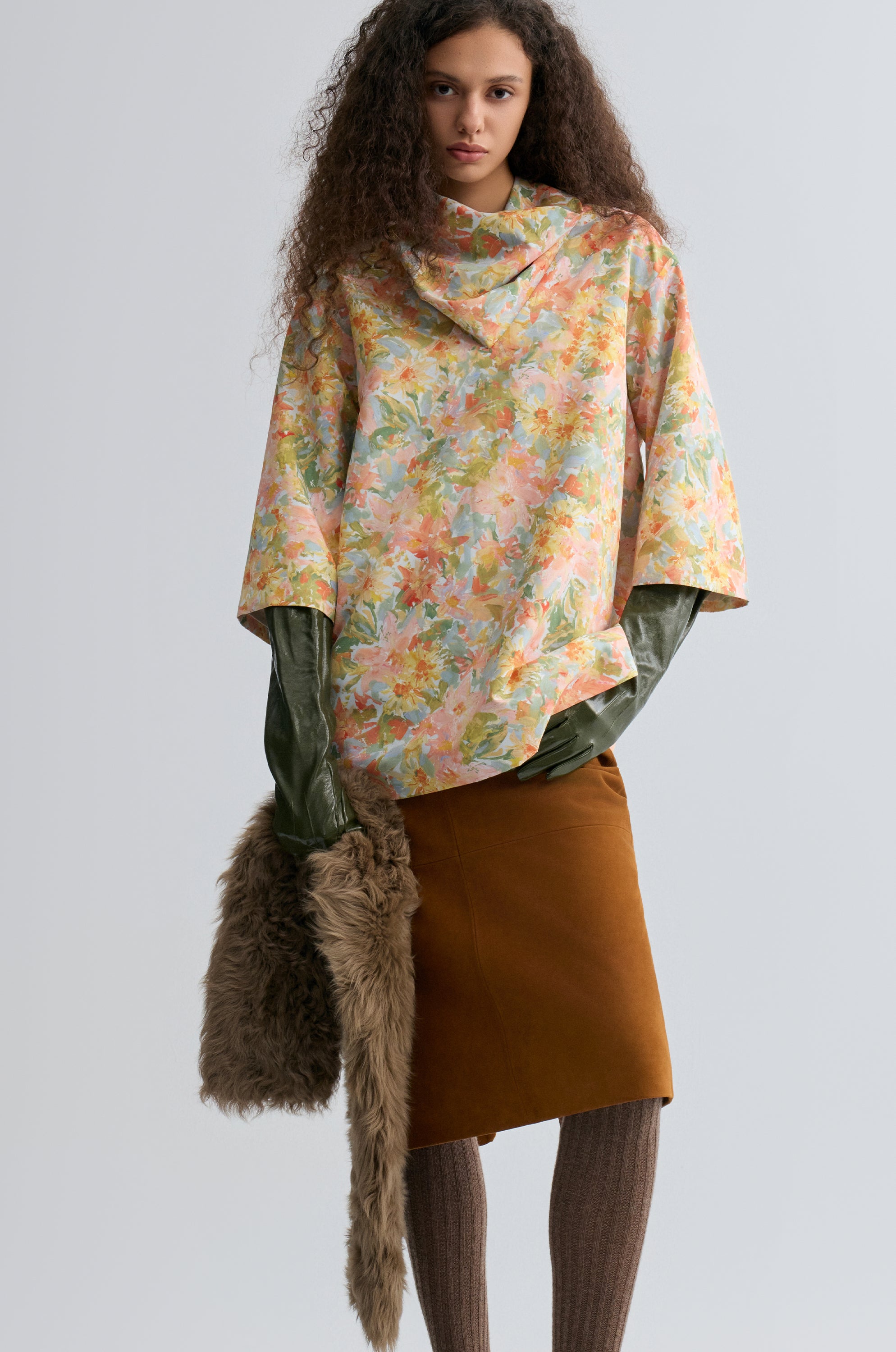 Floral Print Scarf Top
