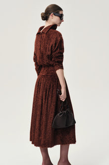 Brushed Trompe-l'œil Dress Cranberry