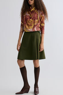 Marlene Belted Gabardine Skirt