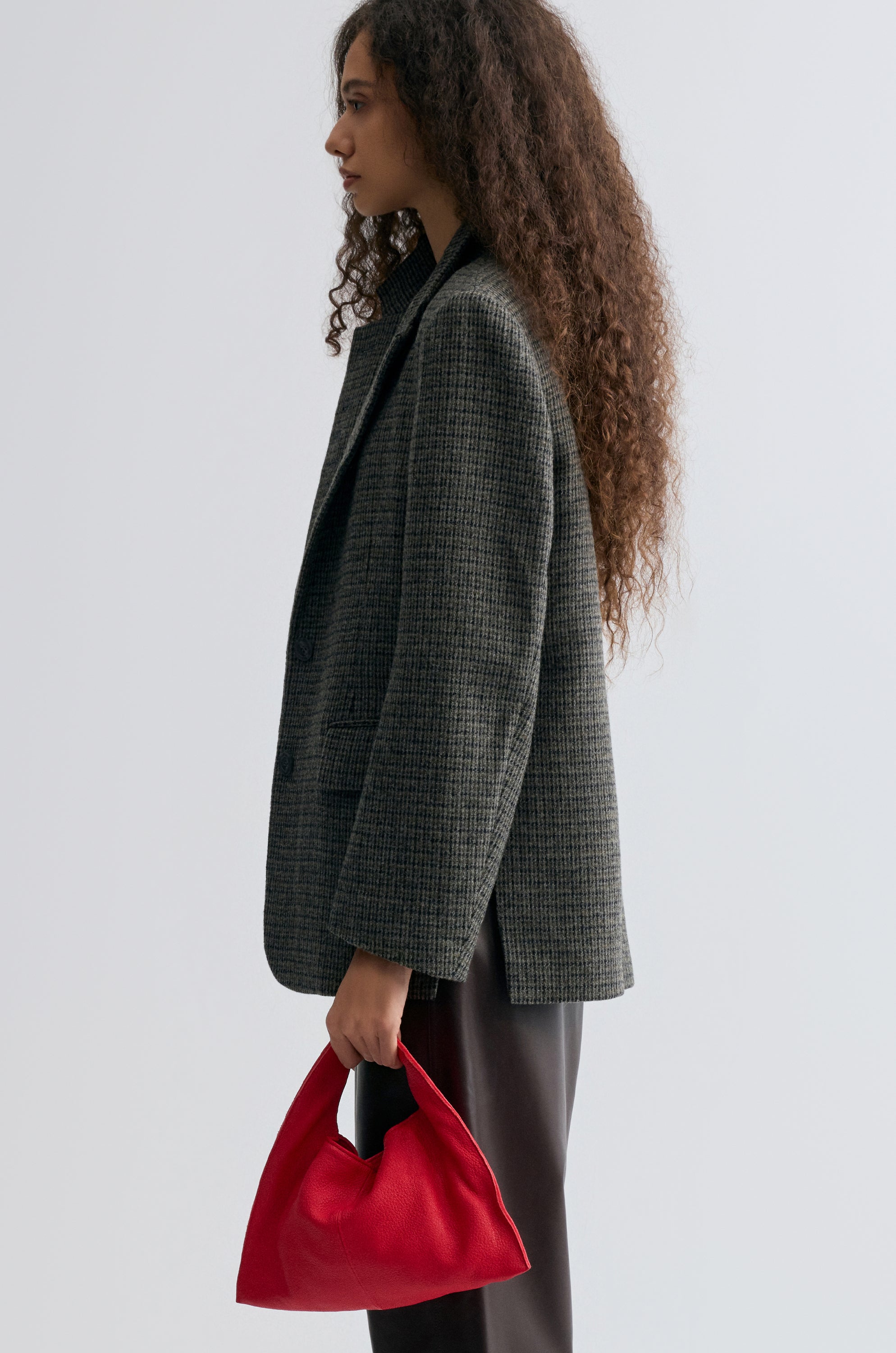 Boxy Check Blazer