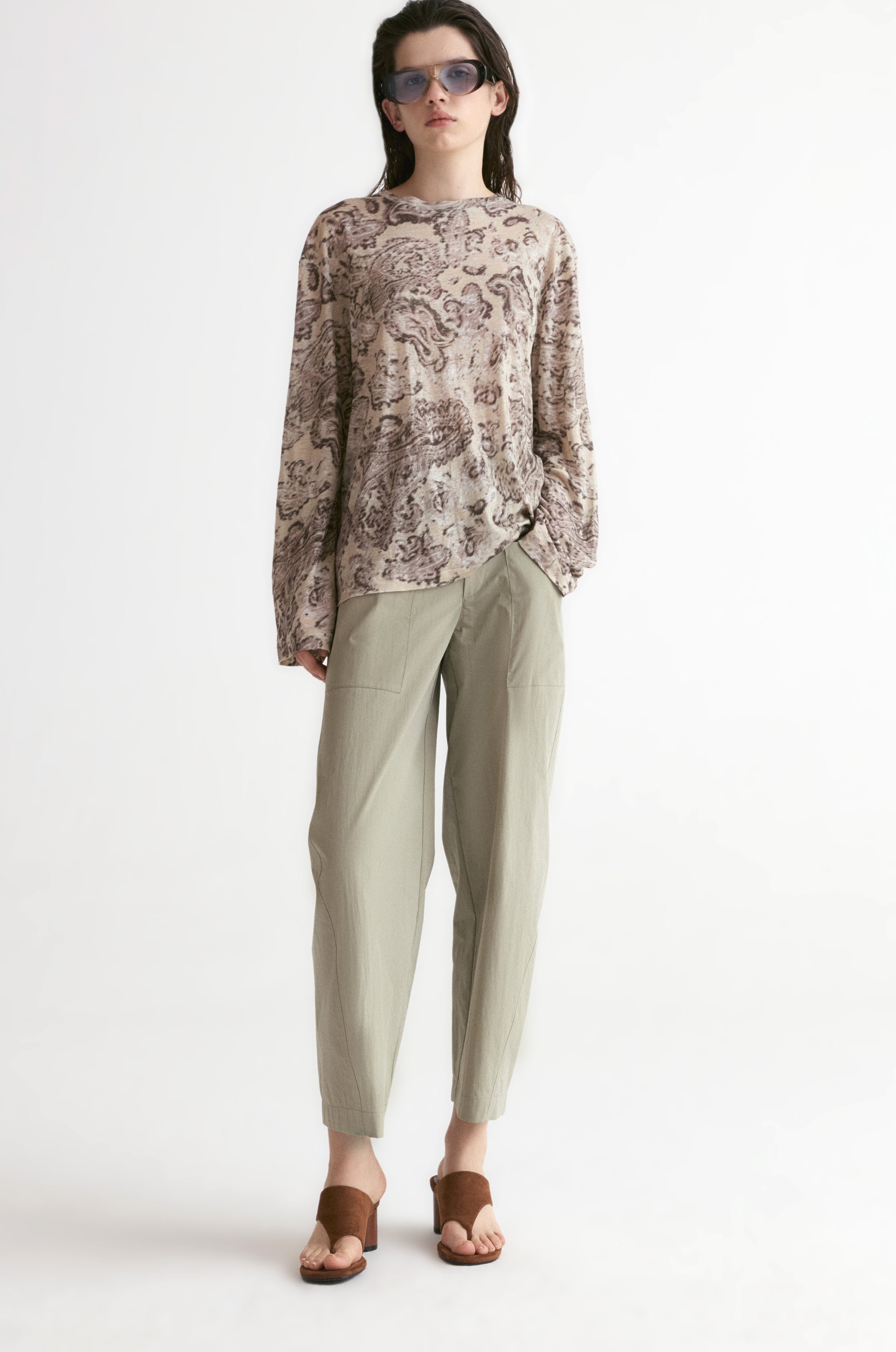 Boho Paisley Linen T-shirt