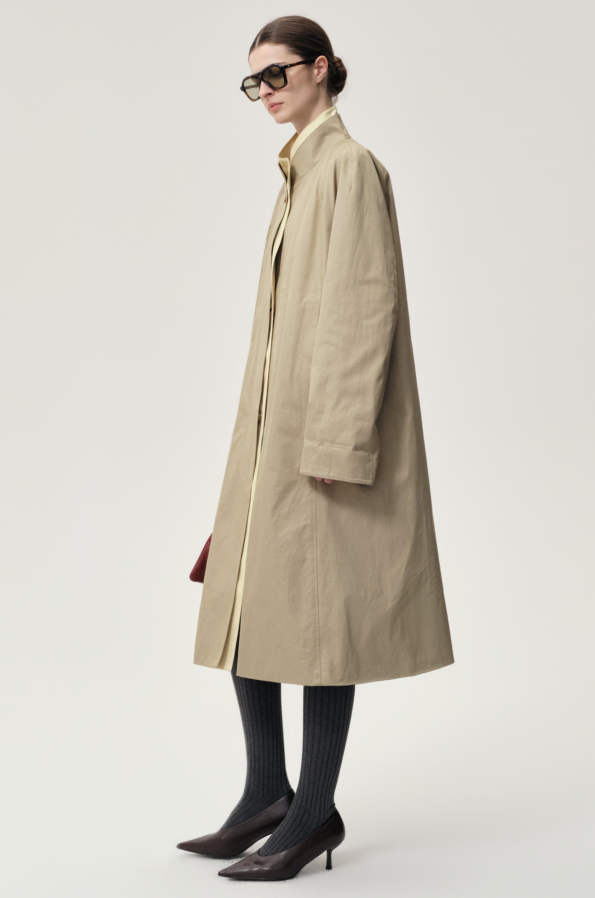 Amelie Trench Coat Khaki Beige/Butter