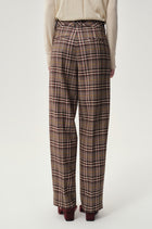 Check Wool Trousers Espresso