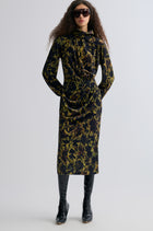 Velvet Printed Dress