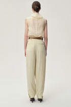 Silk Organza Turtleneck Top Butter